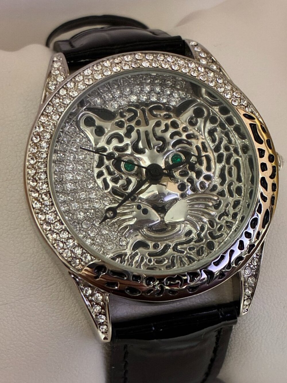 Adrienne Arpel Leopard Face Wristwatch